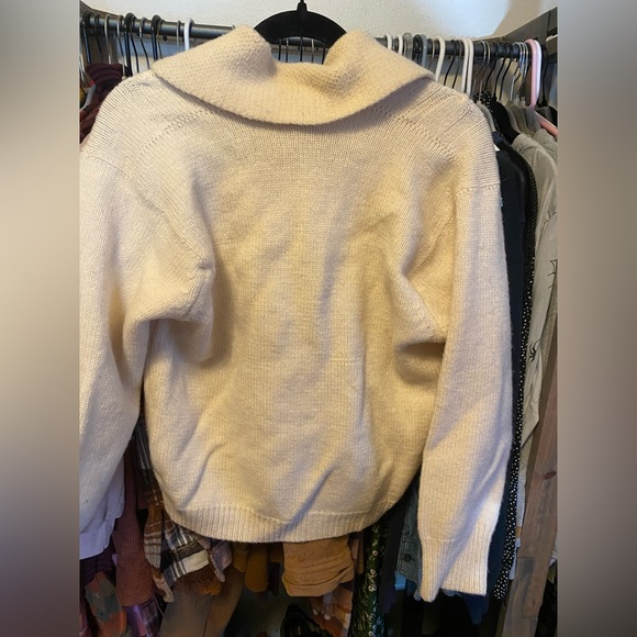 Rare Vintage Wool Cream Fisherman’s Sweater S/M - Picture 2 of 4